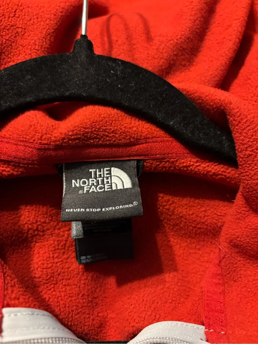 The North Face Red Quarter-Zip Fleece Pullover Medium